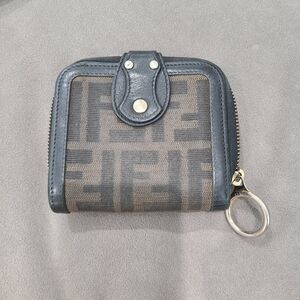 Fendi Black and Brown Monogram Wallet Authentic